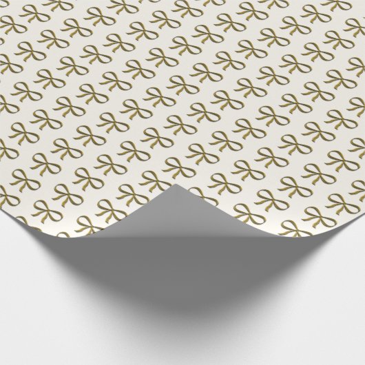Gold Ribbon Bogen Vintag Geschenkpapier (Ecke)