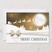 Gold Ribbon Business Weihnachtskarte (Vorderseite)