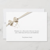 Gold Ribbon Business Weihnachtskarte (Rückseite)