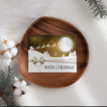 Gold Ribbon Business Weihnachtskarte<br><div class="desc">Gold Ribbon Holiday Card. Fügen Sie Ihre eigene Nachricht auf die Rückseite.</div>