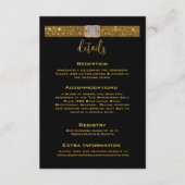 Gold Ribbon Diamond Brooch Wedding Begleitkarte (Vorderseite)