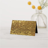 Gold Ribbon Diamond Brooch Wedding Platzkarte (Rückseite)