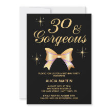 Gold Ribbon Girl 30 & wunderschöne schwarze 30. Ge