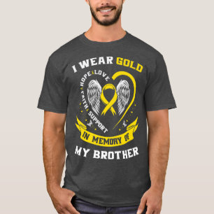 Gold Ribbon Kinder Krebs Bewusstsein Bruder in T-Shirt
