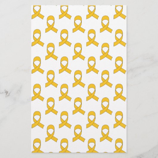 Gold Ribbon-Muster Briefpapier (Vorderseite)
