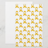 Gold Ribbon-Muster Briefpapier (Vorne/Hinten)