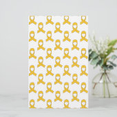 Gold Ribbon-Muster Briefpapier (Stehend Vorderseite)