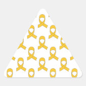 Gold Ribbon-Muster Dreieckiger Aufkleber (Vorderseite)