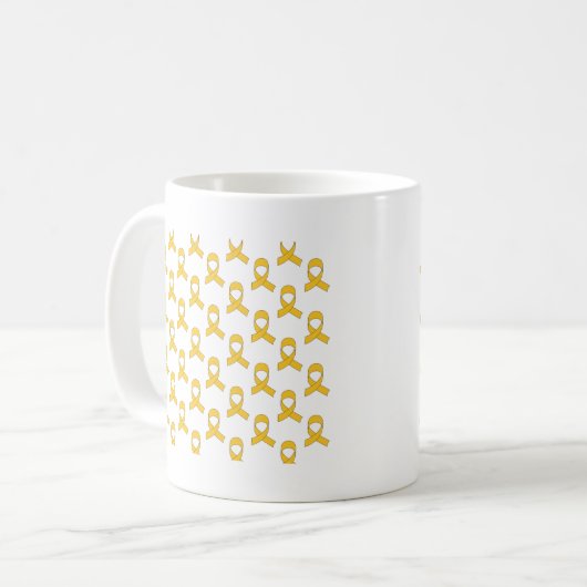 Gold Ribbon-Muster Kaffeetasse (Vorderseite Links)