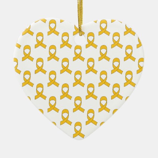 Gold Ribbon-Muster Keramikornament (Vorne)