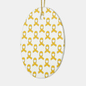 Gold Ribbon-Muster Keramikornament (Links)