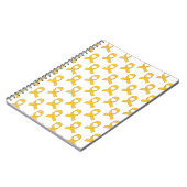 Gold Ribbon-Muster Notizblock (Linke Seite)