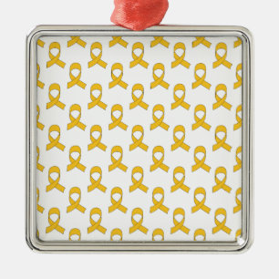 Gold Ribbon-Muster Silbernes Ornament