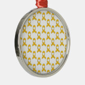 Gold Ribbon-Muster Silbernes Ornament (Rechts)
