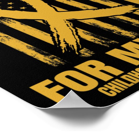 Gold Ribbon Niece Childhood Cancer Awareness Ameri Poster (Ecke)