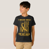 Gold Ribbon Niece Childhood Cancer Awareness Ameri T-Shirt (Vorne ganz)
