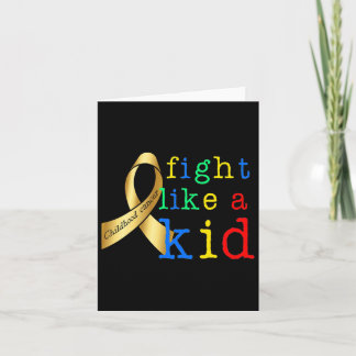 Gold Ribbon Retro Kampf wie Kinderkrebs Karte