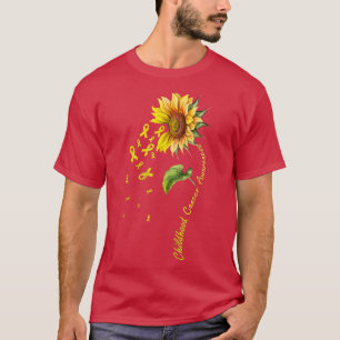 Gold Ribbon Sonnenblumen Kinder Krebs Bewusstsein T-Shirt