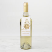 Gold Ribbon Weihnachten Prestige Flasche Hanger Ta Flaschenanhänger (Auf Flasche)