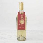 Gold Ribbon Weihnachten Prestige Flasche Hanger Ta Flaschenanhänger (Auf Flasche)