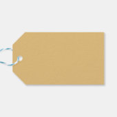 Gold Ribbon Weihnachtsbaum Geschenk-Tag Geschenkanhänger (Rückseite Horizontal)