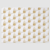 Gold Ribbon Weihnachtsbaum Geschenkpapier Seidenpapier (Vorderseite)