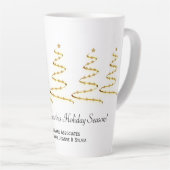 Gold Ribbon Weihnachtsbaumen Business Swag Milchtasse (Rechte Ecke)