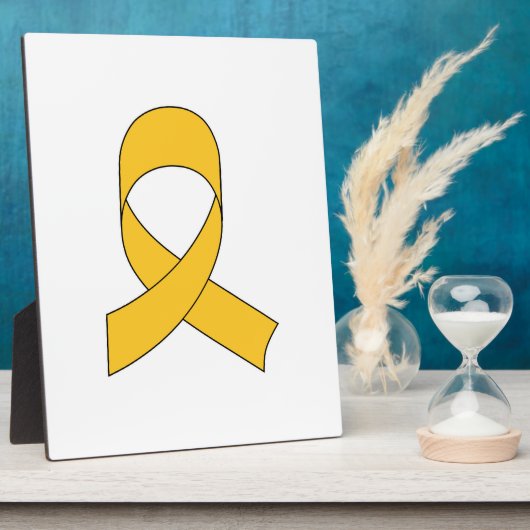 Gold Ribbon Zeichnend Fotoplatte (Seite)