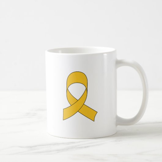 Gold Ribbon Zeichnend Kaffeetasse (Rechts)