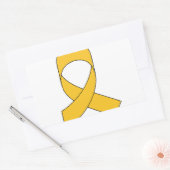 Gold Ribbon Zeichnend Rechteckiger Aufkleber (Umschlag)