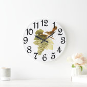 Gold Riesling Trauben Große Wanduhr (Zuhause)