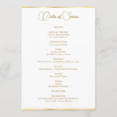 Gold Rim Foto Beerdigung Programm (Rückseite)