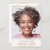 Gold Rim Foto Beerdigung Programm (Vorne/Hinten)