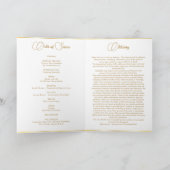 Gold Rim Foto Beerdigungsauftrag geklappt Programm (Innenseite)