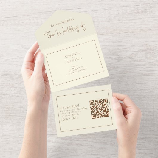 Gold Ringe Hochzeitseinladung und UAWG All In One Einladung (Abreißen)