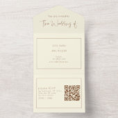 Gold Ringe Hochzeitseinladung und UAWG All In One Einladung (Innen Boden)