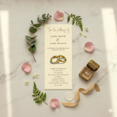 Gold Rings Elegante Hochzeit Programm