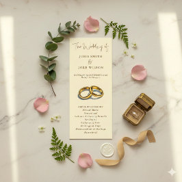 Gold Rings Elegante Hochzeit Programm