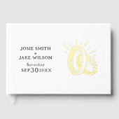 Gold rings Foil Guestbook Gästebuch (Vorderseite)