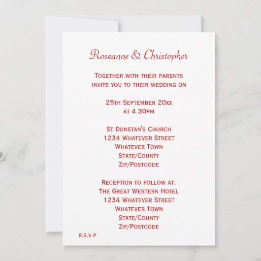 Gold Rings Rose Petals Hochzeitseinladung Einladung (Rückseite)