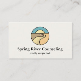 Gold River Sunset Horizon Wellness Counselor Logo Visitenkarte