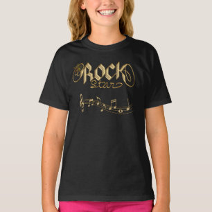 Gold Rockstar scherzt Motivations-oder Musik-T - T-Shirt
