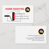 Gold Roller Brush Painting Button Icons Visitenkarte (Vorne/Hinten)