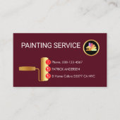 Gold Roller Brush Painting Button Icons Visitenkarte (Vorderseite)