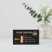 Gold Roller Brush Painting Button Icons Visitenkarte (Stehend Vorderseite)