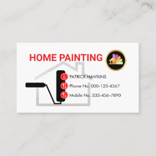Gold-Roller-Pinsel-Mal-Button-Icons Visitenkarte