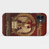 Gold Roman Kaiseradler über Rot Nr. 4 Case-Mate iPhone Hülle (Rückseite (Horizontal))