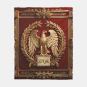 Gold Roman Kaiseradler über Rot Nr. 4 Fleecedecke (Vorderseite)