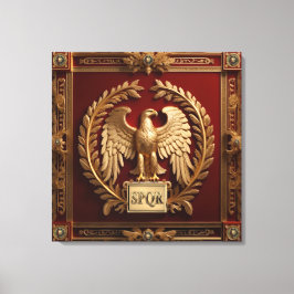 Gold Roman Kaiseradler über Rot Nr. 4 Leinwanddruck
