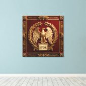 Gold Roman Kaiseradler über Rot Nr. 4 Leinwanddruck (Insitu (Holzboden))